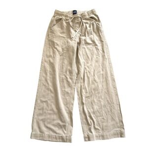 GAP Baggy Easy Jean Bedrock Tan Wide Leg Drawstring Pants XS Comfy Lounge
